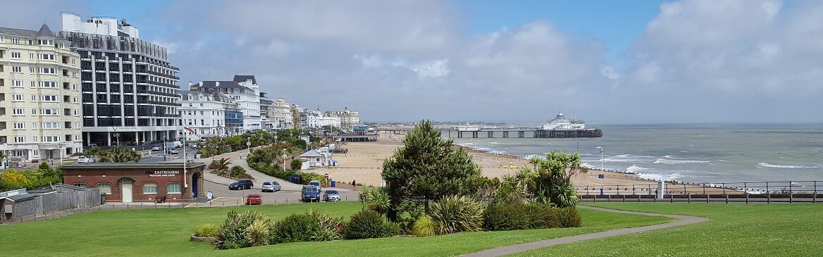 Eastbourne town and sea