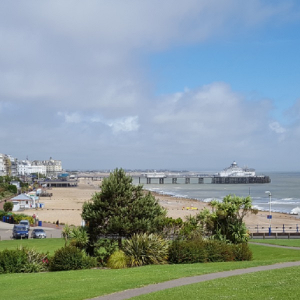 View of Eastbourne and sea