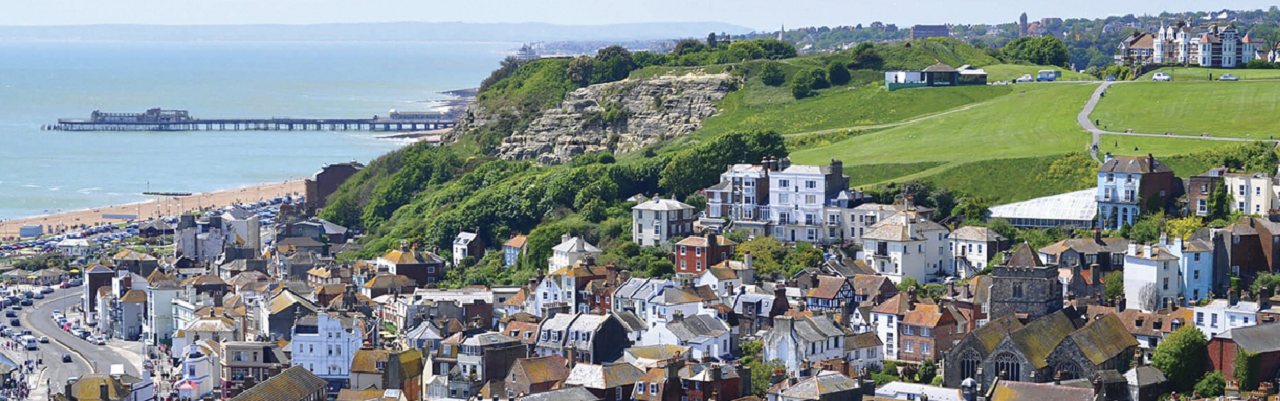 Rooftops view of Hastings