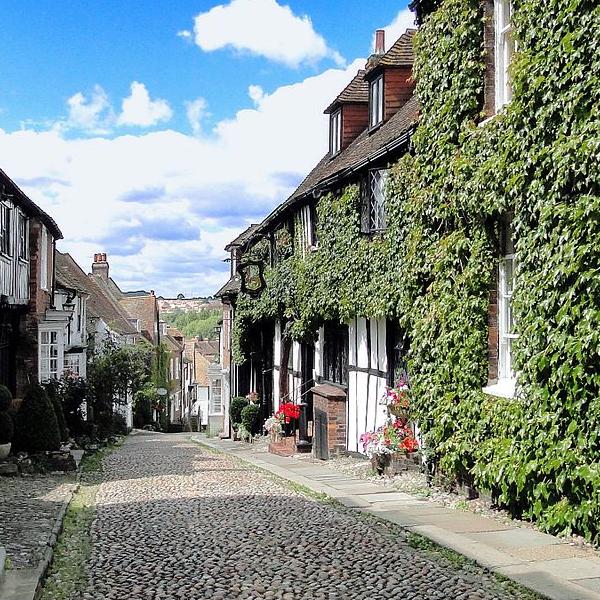 Hilltop Rye (Dorking Route) Street scene showing quaint street in Rye